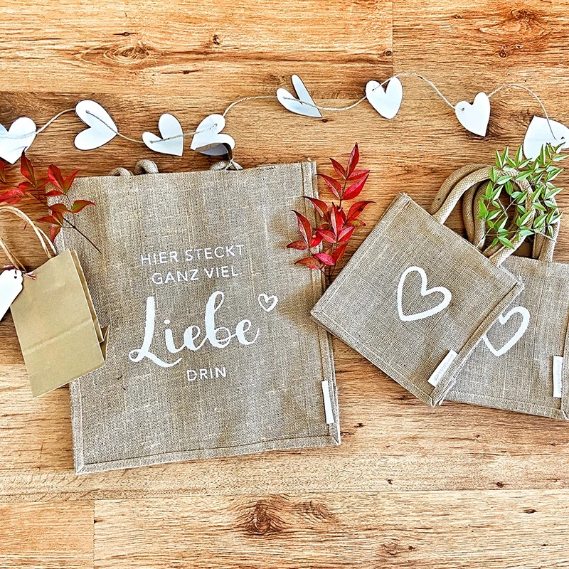 Jute-Tasche „Liebe“ 4 Jute-Tasche „Liebe“ – Bild 2