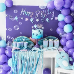 Partydeco Party-Vorhang (metallisch Blau) -Kinderspielzeug CRT 001ME 03 S
