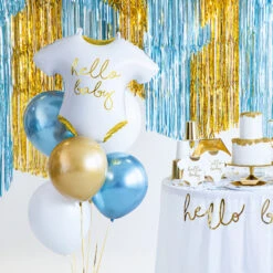 Partydeco Party-Vorhang (metallisch Blau) -Kinderspielzeug CRT 001ME 05 S