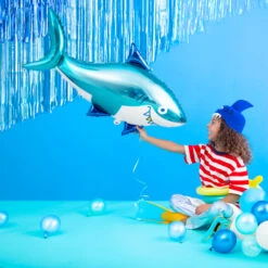 Partydeco Party-Vorhang (metallisch Blau) -Kinderspielzeug CRT 001ME 11 S