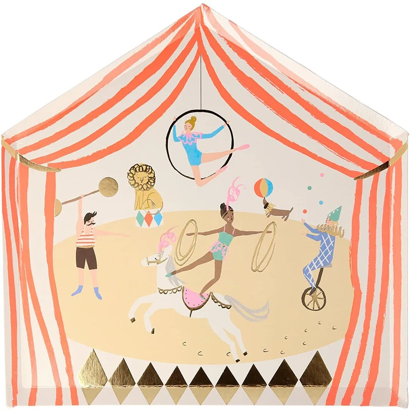 Meri-Meri „Zirkusparade“-Pappteller Von Meri Meri 4 Meri-Meri „Zirkusparade“-Pappteller Von Meri Meri – Bild 2