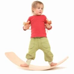 Das.Brett Balanceboard (naturgeölt Mit Kork) -Kinderspielzeug Dasbrettkinderinaction6