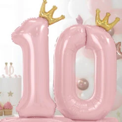 Partydeco Stehender Folienballon Mit Ziffer (1-9, Hellrosa) 40 Partydeco Stehender Folienballon Mit Ziffer (1-9, Hellrosa) -Kinderspielzeug FB126M 1 081J 03 S 1