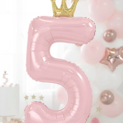 Partydeco Stehender Folienballon Mit Ziffer (1-9, Hellrosa) 13 Partydeco Stehender Folienballon Mit Ziffer (1-9, Hellrosa) – Bild 11