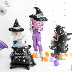 Partydeco Holografischer Folienballon Katze -Kinderspielzeug FB151 06 S