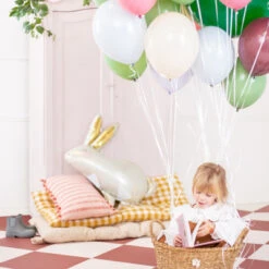 Partydeco Folienballon Hase -Kinderspielzeug FB189 10 S