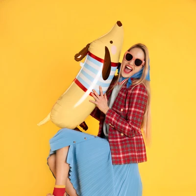 Partydeco Folienballon Dackel 7 Partydeco Folienballon Dackel – Bild 5