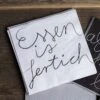 Cocktail-Servietten „Essen Is Fertich“