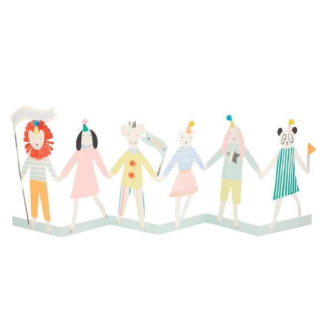 Ziehharmonika-Glückwunschkarte „Partytiere“ Von Meri Meri 5 Ziehharmonika-Glückwunschkarte „Partytiere“ Von Meri Meri – Bild 3