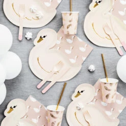 Partydeco Papier-Servietten „Schwan“ -Kinderspielzeug SP33 58 04 S