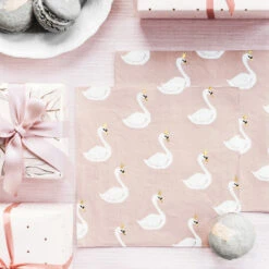 Partydeco Papier-Servietten „Schwan“