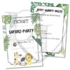 Einladung „Safari Ticket“ (Druckvorlage) -Kinderspielzeug Safari Pass Produktbild