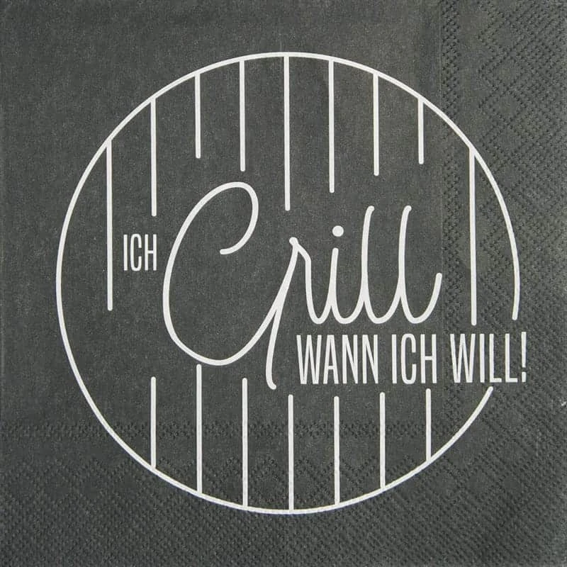 Servietten „Ich Grill Wann Ich Will“ 3 Servietten „Ich Grill Wann Ich Will“