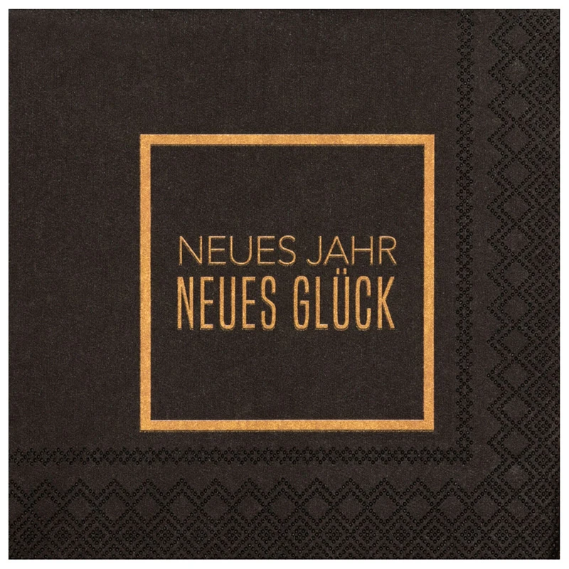 Cocktail-Servietten „Neues Jahr, Neues Glück“ 3 Cocktail-Servietten „Neues Jahr, Neues Glück“