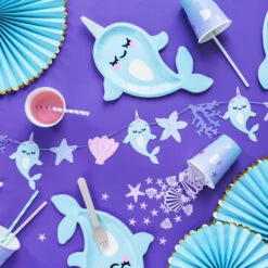 Partydeco Pappteller „Narwal“ -Kinderspielzeug TPP55 04 S