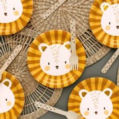 Partydeco Pappteller „Löwe“