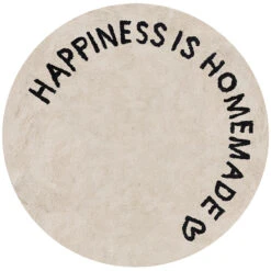 Runder Webteppich „Happiness Is Homemade“ -Kinderspielzeug Teppich Homemade2