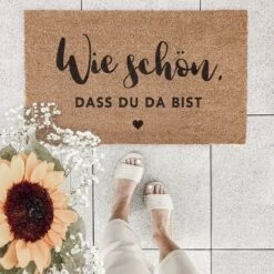 Fußmatte „Wie Schön, Dass Du Da Bist“ (Kokos)