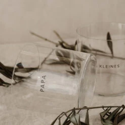 Trinkgläser „Papa & Kleines“ (2er-Set, Schwarz) -Kinderspielzeug Trinkglaeser Set Papa Kleines3