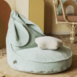 Samt-Sitzsack „Hase“ (Jade) Von Wigiwama