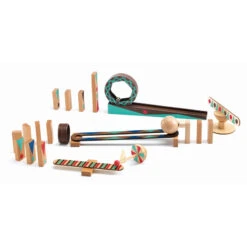 Djeco Zig & Go „Domino Kugelbahn“ (28 Teile) -Kinderspielzeug ZigGoDominoKugelbahn1