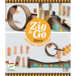 Djeco Zig & Go Parcours (25 Teile) 9 Djeco Zig & Go Parcours (25 Teile) -Kinderspielzeug ZigGoMurmelDominobahn4