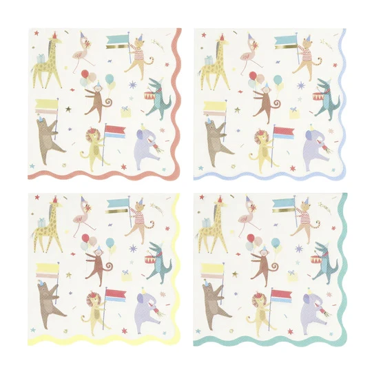 Meri-Meri Servietten „Tier-Parade“ Von Meri Meri 3 Meri-Meri Servietten „Tier-Parade“ Von Meri Meri
