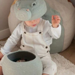 Lorena Canals Korb „Henry, The Hippo“ -Kinderspielzeug basket hippo2