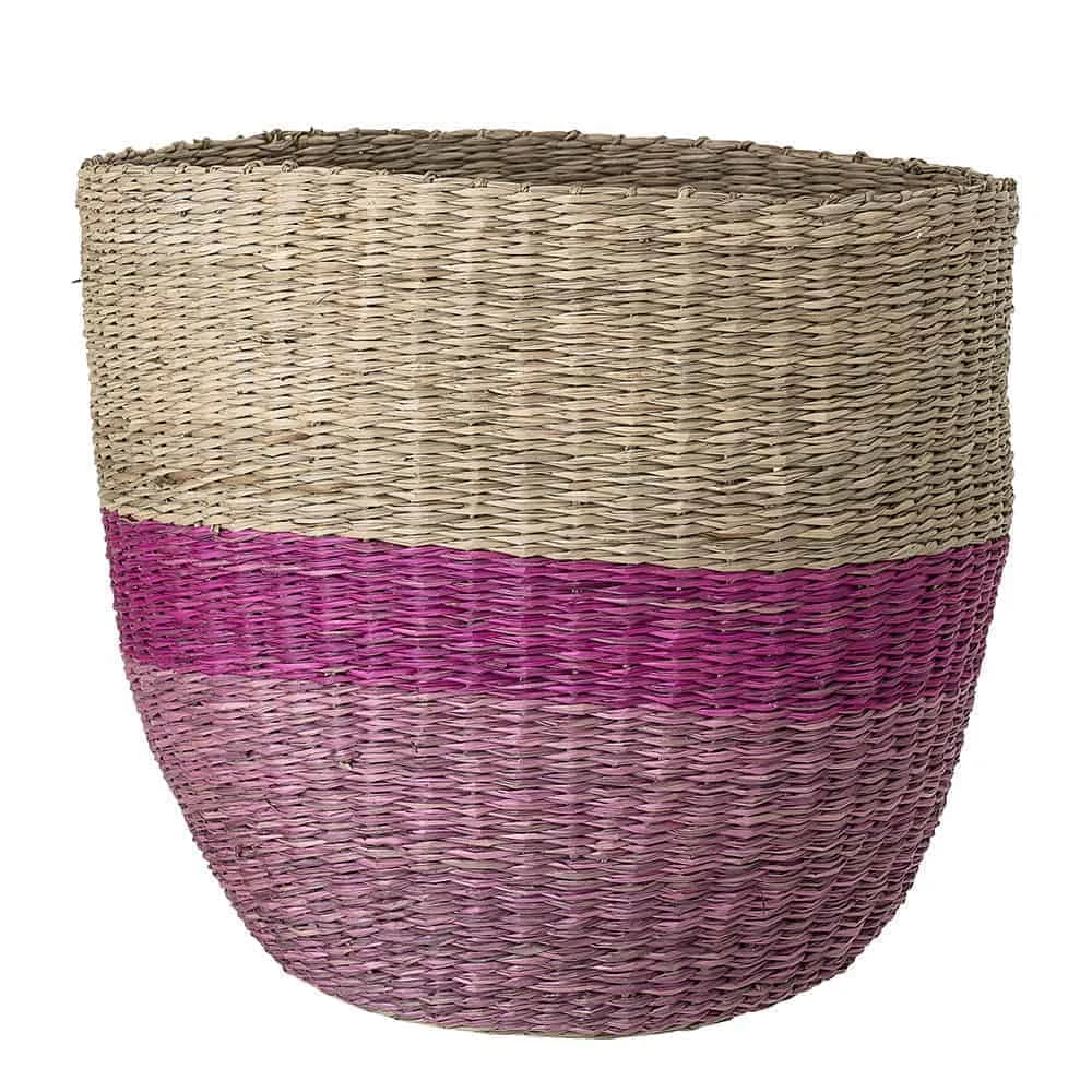 Seegras-Korb Pink Von Bloomingville 3 Seegras-Korb Pink Von Bloomingville