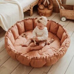 3 In 1 Spielmatte „Bloom“ (Tawny Brown) -Kinderspielzeug bloom brown braun organic mat12