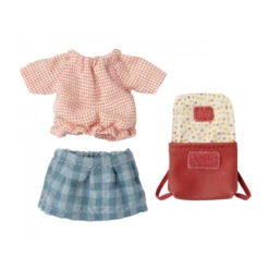 Maileg Dreiradmaus, Große Schwester Mit Tasche (H 13 Cm, Rot) -Kinderspielzeug dreiradmaus grosseschwester2