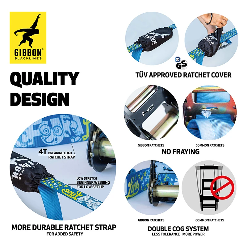 Gibbon Slackline „Funline“ (TreeWear Set) 6 Gibbon Slackline „Funline“ (TreeWear Set) – Bild 4