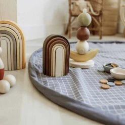 „Grid Blue“ Toy Storage Bag (2 In 1 Spielmatte) 18 „Grid Blue“ Toy Storage Bag (2 In 1 Spielmatte) -Kinderspielzeug grid blue7