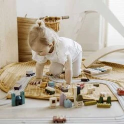 „Grid Mustard“ Toy Storage Bag (2 In 1 Spielmatte)