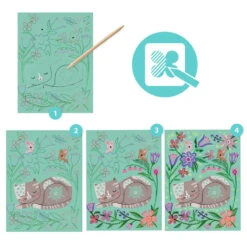 Djeco Kratzbilder „Begegnungen“ -Kinderspielzeug kratzbild begegnung3