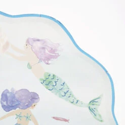 Meri-Meri Pappteller „Schwimmende Meerjungfrauen“ Von Meri Meri -Kinderspielzeug mermaid swimming plates3