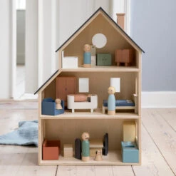 Wohnzimmer Für Das Puppenhaus Von Sebra -Kinderspielzeug schlafzimmer sebra 04