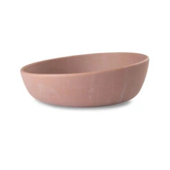 Große Silikon-Schüssel Von Eeveve -Kinderspielzeug schuessel gross marmor puderrot1 1