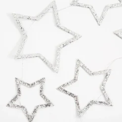 Silberne Mini-Girlande „Star“ Von Meri Meri -Kinderspielzeug silverglitterstarminigarland2