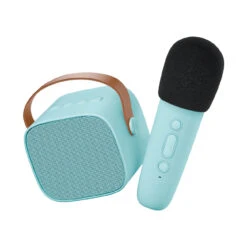 Karaoke-System Mit Mikrofon & Lautsprecher (blau)