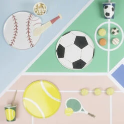 Meri-Meri Tennis-Pappteller Von Meri Meri -Kinderspielzeug tennis cups2