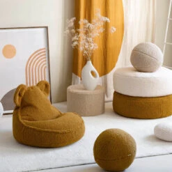 Bären-Sitzsack Aus Plüsch-Teddystoff -Kinderspielzeug wigiwama bear beanbag teddy10