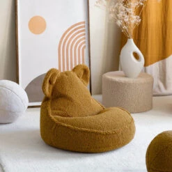Bären-Sitzsack Aus Plüsch-Teddystoff -Kinderspielzeug wigiwama bear beanbag teddy11