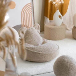 Bären-Sitzsack Aus Plüsch-Teddystoff