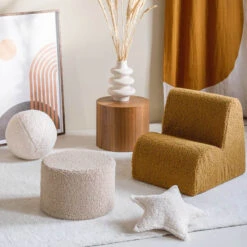 Hocker Aus Plüsch-Teddystoff 14 Hocker Aus Plüsch-Teddystoff -Kinderspielzeug wigiwama pouffe teddy2