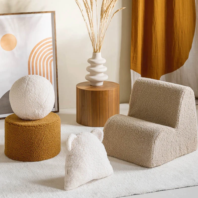 Hocker Aus Plüsch-Teddystoff 9 Hocker Aus Plüsch-Teddystoff – Bild 7